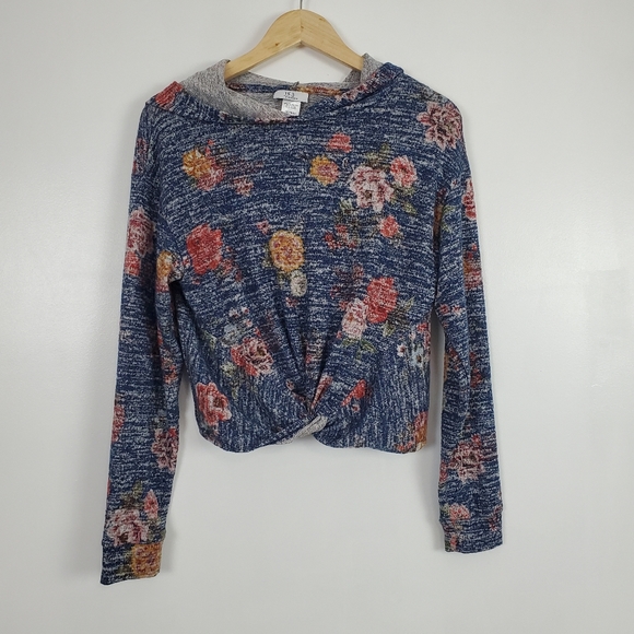 Joe B Jackets & Blazers - JOE B cropped hoodie floral print med